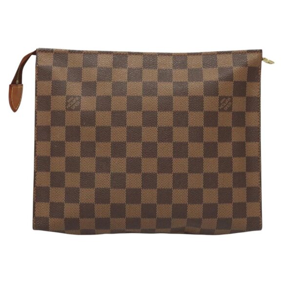 LOUIS VUITTON Damier Ebene Poche Toilette 26 Pouch N47543 LV Auth MX437 - Picture 3 of 16